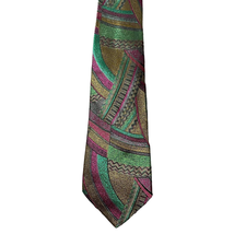 Vintage Missoni Cravatte Silk Necktie Retro Geometric Gold Green Italy 3... - £23.20 GBP