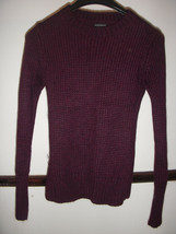 Club Monaco Deep Plum Maroon Italian Yarn Wool Sweater Sz XS dark academia - £9.31 GBP