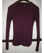 Club Monaco Deep Plum Maroon Italian Yarn Wool Sweater Sz XS dark academia - $226.75 MXN