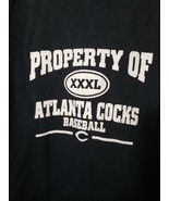 VERY RARE Property of Atlanta COCKS Baseball T-Shirt - Size XL - Hanes B... - £5.04 GBP