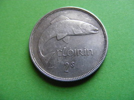 SCARCE Irish Silver Two Shilling Florin Coin Minted 1939 Ireland Salmon ... - £13.70 GBP