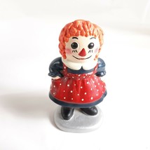 Raggedy Ann Ceramic Figurine Small Hand Painted Vintage 4&quot; Tall - £18.92 GBP