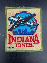 Vtg INDIANA JONES Patch Retro Plane Disney Ride Harrison Ford Souvenir - £10.11 GBP