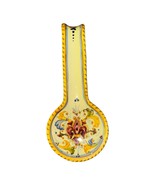 Ammannati Italy Spoon Rest Pottery Ceramic Multi-color Yellow Blue Kitchen - $32.64