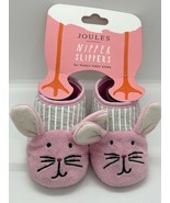Joules Nipper Slippers Shoes, Mouse Pink and Gray 6-12M Months Girls - £10.45 GBP