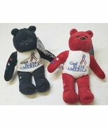 DALE EARNHARDT #3 &amp; Dale Jr.# 8 Beanie Baby Bear GOD BLESS AMERICA Lot o... - $27.69
