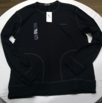 NWT Calvin Klein Mens French Terry Crew-Neck Black Lounge Sweatshirt Large - £22.11 GBP