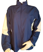 Boombah Windbreaker Womens L Full Zip Sporty Jacket Blue Retro Active So... - $9.58