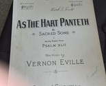 As The Hart Panteth 1932 Sheet Music Sacred Song by Vernon Eville - $4.21