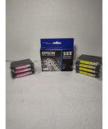Epson 252 Lot of 8  - 1 Black - 4 Yellow - 3 Magenta Ink Cartridges - OPEN BOX - $19.79