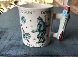 Outer Space Whistle Cup Count Down Blast Off Rocket Ship Spaceman Astronaut Vtg - £77.76 GBP