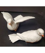 DOVES  Pair Homco White Dove Birds #8856 Figurine Set Flying Nesting Por... - £20.71 GBP