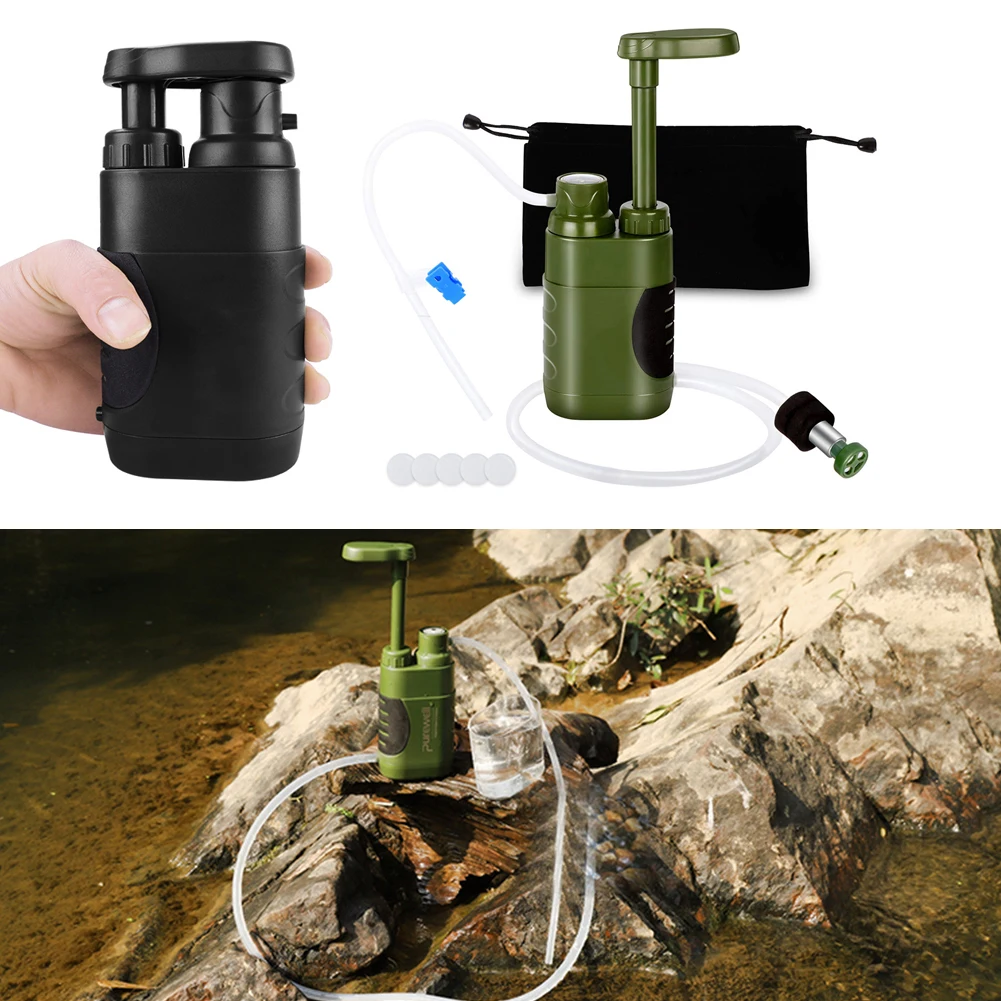 Outdoor Water Filter Filtration System Portable Camping Water Purifier E... - £11.84 GBP+