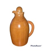 Manzoni Pietro Vietri Wood Carafe Pitcher Jug Cork Stopper Italy Thermos... - $323.73