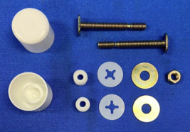 Everbilt 1/4 in. x 2-1/4 in. Toilet Bolts with Caps 1000055038 (MISSING ... - $3.95