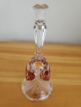 Vintage Enesco clear and Red Heart Decorative crystal dinner Bell With H... - $7.93