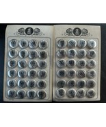 Original 2 Card (24) Austrian Art Nouveau Vintage Black Eagle metal butt... - $1,201.80 MXN
