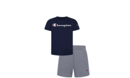 Champion Baby Boys Classic Script T-shirt and Shorts, 2 Piece Set - £13.91 GBP