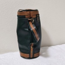 Mini Handheld PU Leather Green Golf Bag Ball Storage Caddy Cigar Case - $278.20 MXN