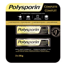 2 x POLYSPORIN Complete 30g Antibiotic HEAL-FAST Ointment SEALED - £29.69 GBP