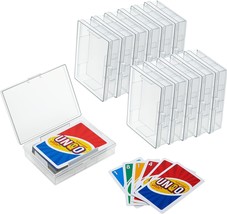 12 Pcs Clear Playing Card Deck Boxes Empty Plastic Storage Box Card Holder Organ - £29.87 GBP
