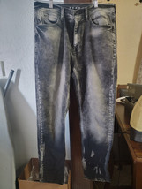 Mens Sean John Tapered Stretch Black Stone Wash jeans 32w 32L - £21.41 GBP