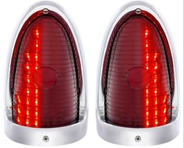 1955 Chevy Belair 210 150 Nomad Taillight Led Backup Sequential Bezel Lens 4 Pcs - £184.35 GBP