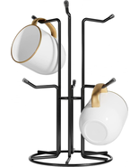Mug Tree for Large Cups, Counter Coffee Mug Holder with 6 Hooks, Metal C... - €28,79 EUR