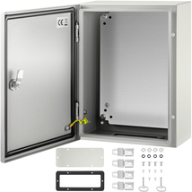 VEVOR Carbon Steel Electrical Box, 16x12x6 inches, Hinged Cover, IP66 Wa... - $968.56 MXN