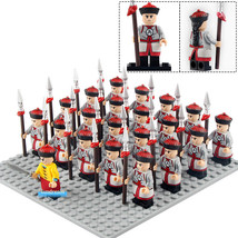 Qing Dynasty Army Green Camp Soldiers Lego Moc Minifigures Toys Set 21Pcs - £26.37 GBP