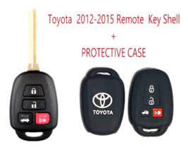 Toyota Corolla Camry Rav 2012-2015 4 Button Remote  Key Shell + PROTECTI... - £6.16 GBP