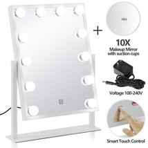Vanity Mirror Hollywood Lighted Makeup Mirror With Lights 12 Led Bulbs Tabletop - £67.13 GBP