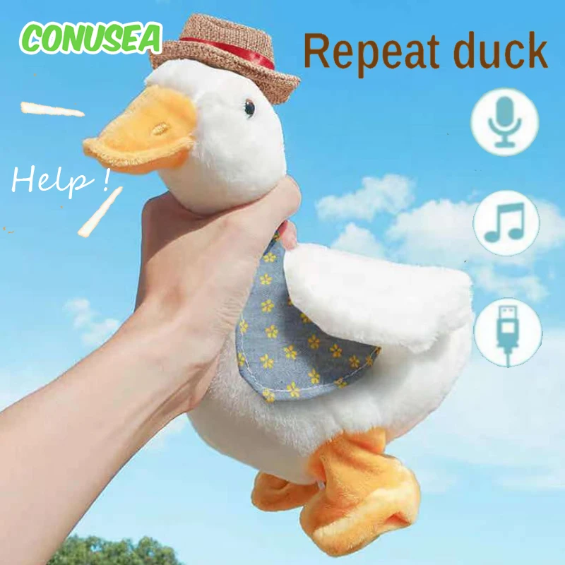 Electric Plush Toys Speaker Talking Replay Duck Dancer Recording Singing Dancing - £14.42 GBP