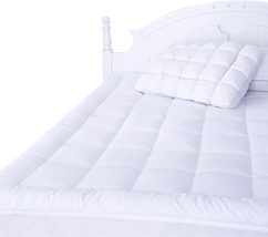 Premium Mattress Pad Soft Pillowtop Luxury Mattress Topper Fitted Deep P... - £35.81 GBP+