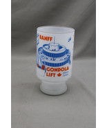 Vintage Tourist Glass - Banff Gondola Wrapping Graphic - Frosted Glass - $53.34 CAD
