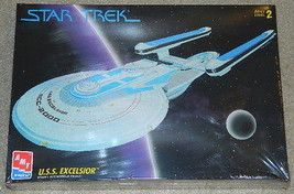 Star Trek U.S.S. Excelsior Star Ship Plastic Model Kit AMT/ERTL 1994, Sealed Mib - £68.07 GBP