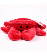 Aurora Crab Red Plush Stuffed Animal Toy Ocean Shellfish Soft New With Tags - $9.66