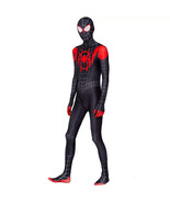 Into the SpiderVerse Miles Morales Spiderman Costume Cosplay Hoodie Shorts - $20.90 CAD