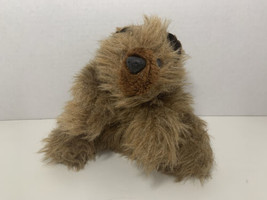 small shaggy furry brown bear woodland animal vintage plush stuffed hand... - $9.89