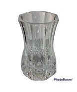 Crystal Glass Violet Vase Cristal D&#39;Arques-Durand France 3&quot; - $11.85