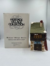 Department 56 Bean &amp; Son Smithy Shop #6515-3 Dickens Village Series Lighted - £15.16 GBP