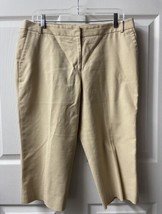 Ann Taylor Loft Julie Size 12 Cropped Pants Tan - £16.15 GBP