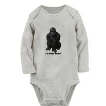 I&#39;m Little Dude Funny Bodysuits Baby Animal Gorilla Romper Infant Kids Jumpsuits - £7.82 GBP+