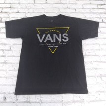 Vans T Shirt Mens Medium Black Short Sleeve Crew Neck The Original Vans 1966 - £14.35 GBP