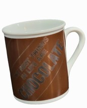 Vintage Enesco &quot;The Best Things In Life Are Chocolate&quot; Mug Tea Cup 1983 - £14.03 GBP