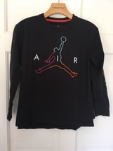 Boys  Air Jordan long sleeve black shirt L approx 12yr - $17.82