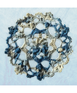 Handcrafted Variegated white/blue doily (can be made to order with color... - £11.81 GBP