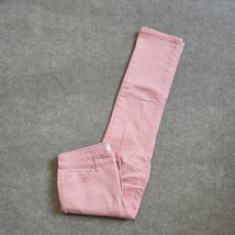 Jessica Simpson Rolled Crop Skinny Leg Jeans Womens SIze 4 27 Coral Pink Stretch - £19.05 GBP