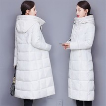 Winter Slim Hooded Parkas Jackets Women Thicken Warm Long Chaquetas Korean Big S - £40.45 GBP