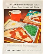 TRUST SWANSON Frozen TV Dinners - Campbell Soup Co - 1961 Vintage Print Ad - $18.01 CAD